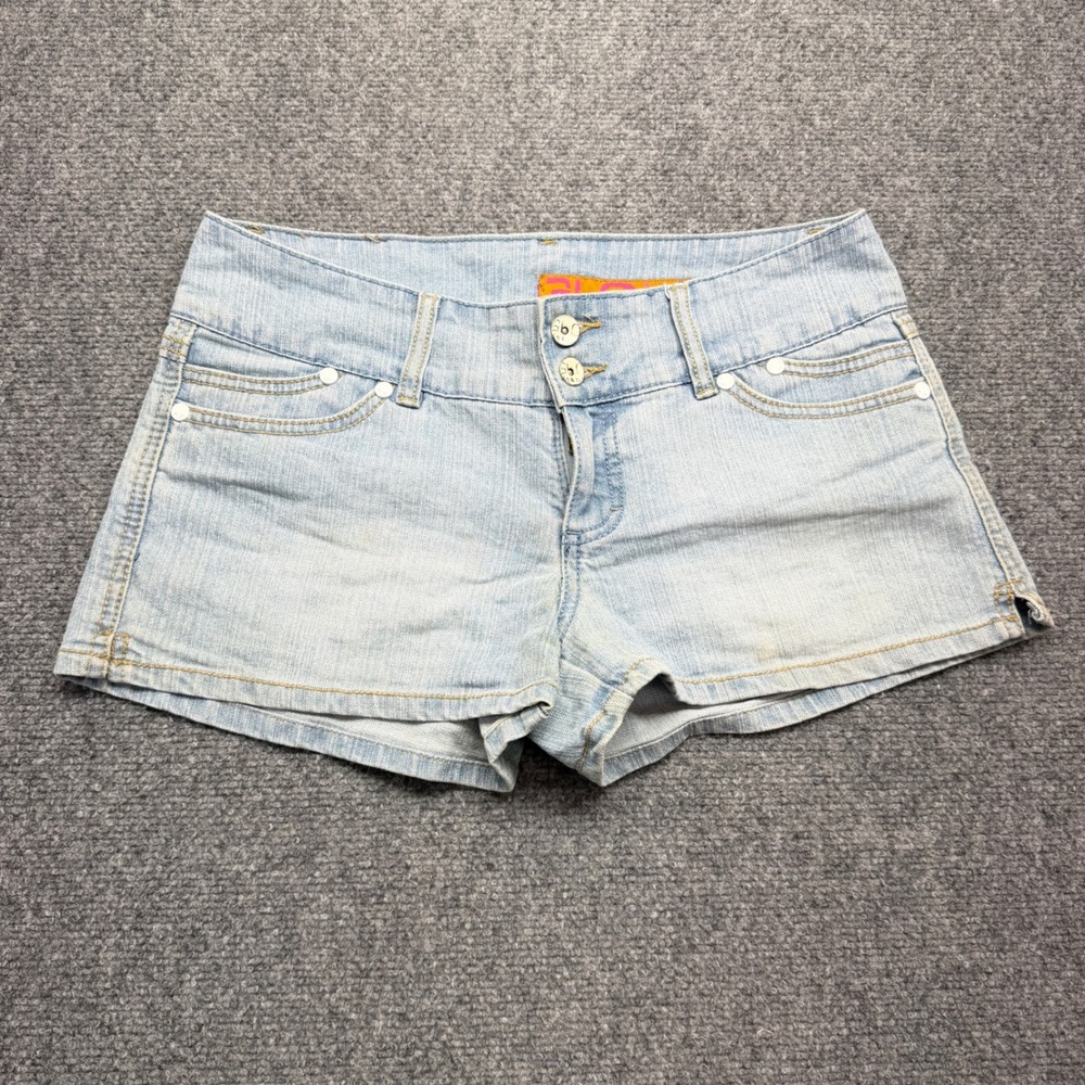 GLO Jeans Womens Light Wash Low Rise Denim Shorts Y2K Size 7